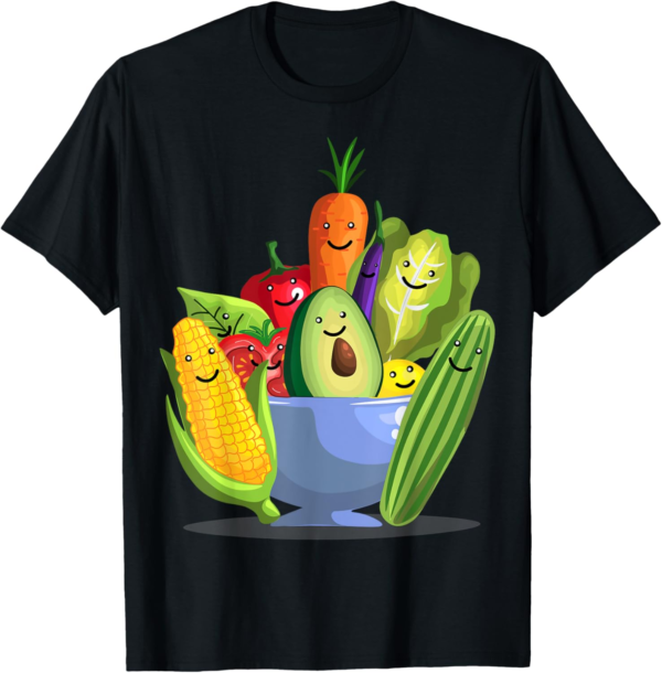 Cute Vegetarian Art For Men Women Vegan Food Veggie Lovers T... - Image 2